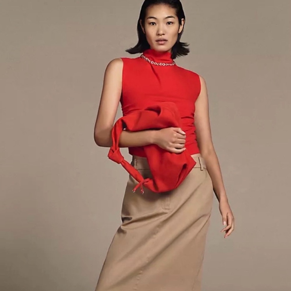Anthropologie Maeve Mock Neck Shell Top